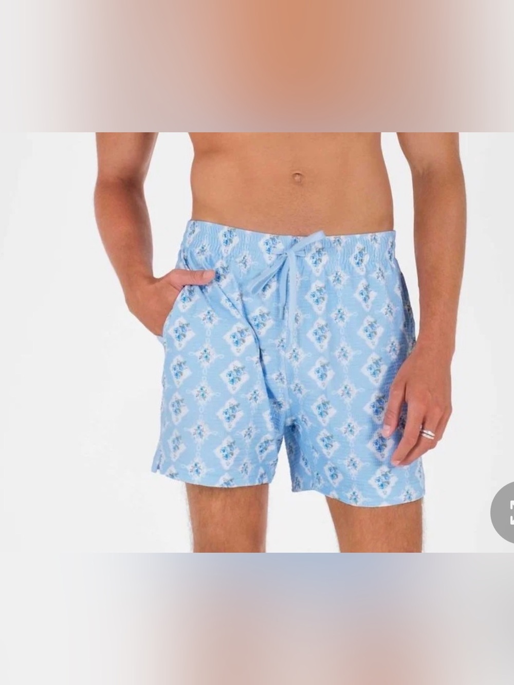 Blackbough Swim Men’s Swim Shorts Hamptons Print Size Small